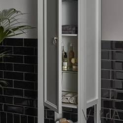 Vitra - Vitra Valarte Boy Dolabı Krom Kulplu, 55 cm, Mat Gri (Sol)