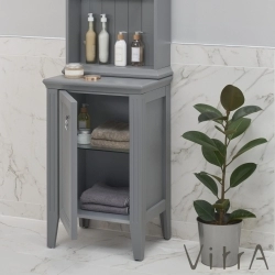 Vitra - Vitra Valarte Orta Ünite Krom Kulplu, 55 cm, Mat Gri (Sol)