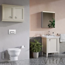 Vitra - Vitra Valarte Üst Dolap Krom Kulplu, 75 cm, Mat Fildişi