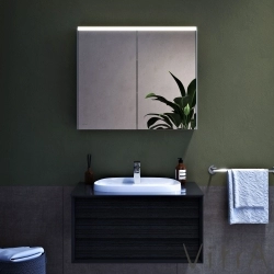 Vitra - Vitra Frame Lavabo Dolabı, 80 cm, Çift Çekmeceli, Tezgahüstü Tv-Shape Lavabolu, Armatür Delikli, Mat Siyah