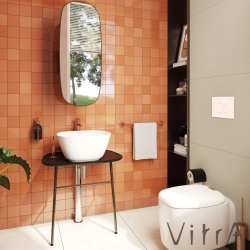 Vitra - Vitra Plural Serbest Alçak Lavabo Ünitesi, 70 cm, Mat Beyaz