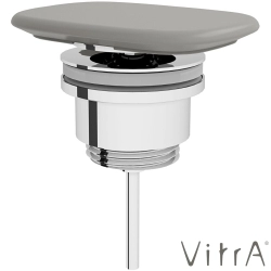 Vitra - Vitra Metropole Dikdörtgen Seramik Lavabo Süzgeci (Bas-Aç), Mat Taş Gri