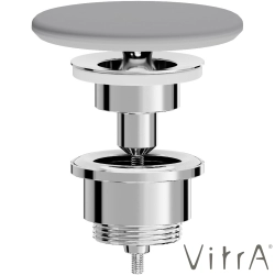 Vitra - Vitra Metropole Dikdörtgen Seramik Lavabo Süzgeci (Bas-Aç), Mat Taş Gri, VitraClean