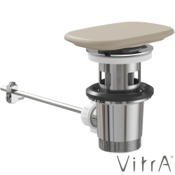 Vitra - Vitra Metropole Dikdörtgen Seramik Lavabo Süzgeci (Bas-Aç), Mat Kum Beji, Clean