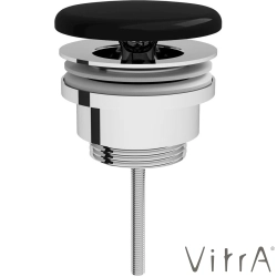 Vitra - Vitra Frame Yuvarlak Seramik Lavabo Süzgeci (Universal-Sabit), Siyah