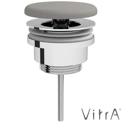 Vitra - Vitra Equal Yuvarlak Seramik Lavabo Süzgeci (Universal-Sabit), Mat Taş Gri