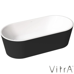 VitrA - VitrA Geo 190x90 Küvet, Gizli Taşmalı Sifon + Ayak, Mat Siyah