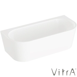 Vitra - Vitra Geo 180x80 Ön Duvar Oval Küvet (Ayak ve Gizli Taşmalı Sifon Dahil), Beyaz