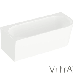 Vitra - Vitra Geo 165x75 Sol Köşe Oval Küvet (Ayak ve Gizli Taşmalı Sifon Dahil), Beyaz