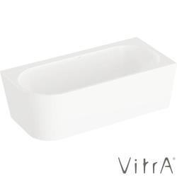 Vitra - Vitra Geo 165x75 Sağ Köşe Oval Küvet (Ayak ve Gizli Taşmalı Sifon Dahil), Beyaz