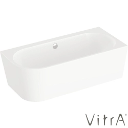 Vitra - Vitra Geo 165x75 Sağ Köşe Oval Küvet (Ayak ve Standart Krom Sifon Dahil), Beyaz