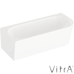Vitra - Vitra Geo 180x80 Sol Köşe Oval Küvet (Ayak ve Gizli Taşmalı Sifon Dahil), Beyaz