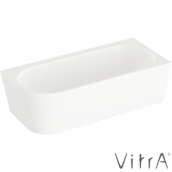 Vitra - Vitra Geo 180x80 Sağ Köşe Oval Küvet (Ayak ve Gizli Taşmalı Sifon Dahil), Beyaz