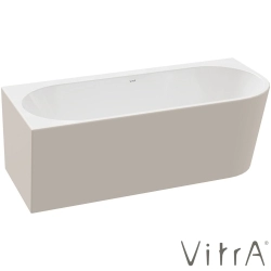 Vitra - Vitra Geo 180x80 Sağ Köşe Oval Küvet (Ayak ve Gizli Taşmalı Sifon Dahil), Bej