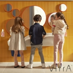 Vitra - Vitra Sento Yuvarlak Çocuk Aynası, 20 cm, Turuncu