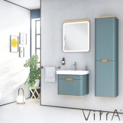 Vitra - Vitra Sento Tek Çekmeceli Lavabo Dolabı, Ayaksız, 65 Cm, Mat Fiyord Yeşili