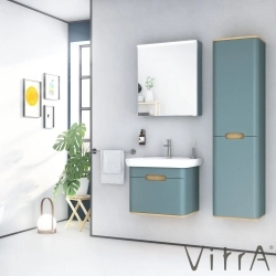 Vitra - Vitra Sento Tek Çekmeceli Lavabo Dolabı, Ayaksız, 65 Cm, Mat Fiyord Yeşili