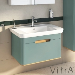 Vitra - Vitra Sento Tek Çekmeceli Lavabo Dolabı, Ayaksız, 80 Cm, Mat Fiyord Yeşili