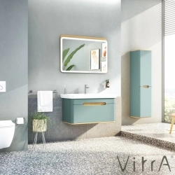 Vitra - Vitra Sento Tek Çekmeceli Lavabo Dolabı, Ayaksız, 100 Cm, Mat Fiyord Yeşili
