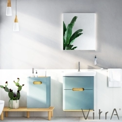 Vitra - Vitra Sento Çift Çekmeceli Lavabo Dolabı, Ayaksız, 65 Cm, Mat Fiyord Yeşili