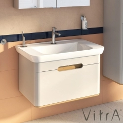 Vitra - Vitra Sento Tek Çekmeceli Lavabo Dolabı, Ayaksız, 80 Cm, Mat Açık Gri