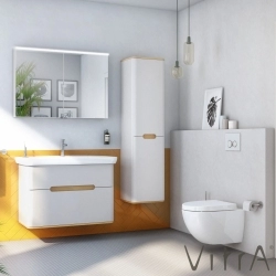 Vitra - Vitra Sento Çift Çekmeceli Lavabo Dolabı, Ayaksız, 100 Cm, Mat Açık Gri