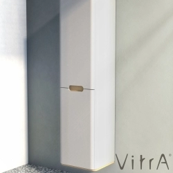 Vitra - Vitra Sento Çamaşır Sepetli Boy Dolabı, Ayaksız, Sol, Mat Açık Gri