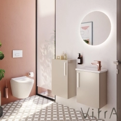 Vitra - Vitra Root Flat Dar Alt Ünite, 40 cm, Parlak Sahra Beji (Sol)