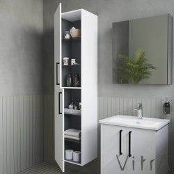 Vitra - Vitra Root Flat Boy Dolabı, 40 cm, Parlak Beyaz