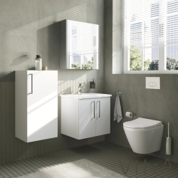 Vitra - Vitra Root Flat Alt Ünite, 40 cm, Parlak Beyaz (Sağ)