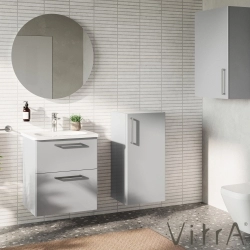 Vitra - Vitra Root Flat Alt Ünite, 40 cm, Parlak İnci Grisi (Sağ)