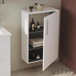 Vitra - Vitra Root Flat Dar Alt Ünite, 55 cm, Parlak Beyaz (Sağ)