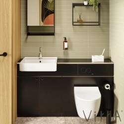 Vitra - Vitra ArchiPlan İkili Raf, Siyah, 45 cm