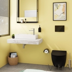 Vitra - Vitra ArchiPlan Raflı Ayna, 60 cm, Siyah