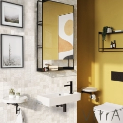 Vitra - Vitra ArchiPlan Raflı Ayna, 60 cm, Siyah