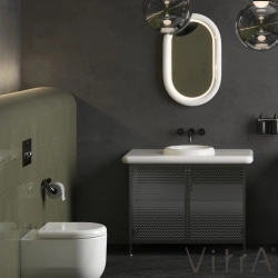 Vitra - Vitra Liquid Lavabo Dolabı, Metal Hasır Kapaklı