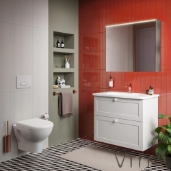 Vitra - Vitra Core Dolaplı Üstten Aydınlatmalı Ayna, 80 cm