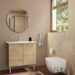 Vitra - Vitra Prime Aydınlatmalı ve Sensörlü Yuvarlak Ayna, 80 cm