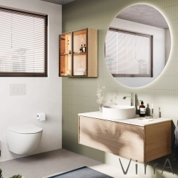 Vitra - Vitra Prime Aydınlatmalı ve Sensörlü Yuvarlak Ayna, 100 cm