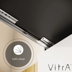 Vitra - Vitra Metropole Pure Lavabo Dolabı, 2 Çekmeceli, Etajerli Lavabolu, 80 cm, Parlak Beyaz