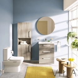 Vitra - Vitra Root Flat Üç Çekmeceli Lavabo Dolabı, 60 cm, Cordoba (Köşeli Lavabo Dahil)