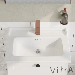 Vitra - Vitra Root Classic Kapaklı Lavabo Dolabı, 60 cm, Mat Beyaz (Klasik Lavabo Dahil)