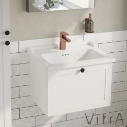 Vitra - Vitra Root Classic Tek Çekmeceli Lavabo Dolabı, 60 cm, Mat Beyaz (Klasik Lavabo Dahil)
