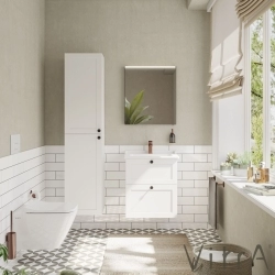 Vitra - Vitra Root Classic Çift Çekmeceli Lavabo Dolabı, 60 cm, Mat Beyaz (Klasik Lavabo Dahil)