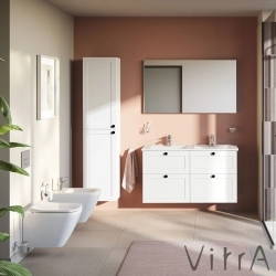 Vitra - Vitra Root Classic Dört Çekmeceli Lavabo Dolabı, 120 cm, Mat Beyaz (Köşeli Lavabo Dahil)