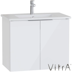 Vitra - Vitra Mia Plus Square Kapaklı Lavabo Dolabı, 80 cm, Parlak Beyaz