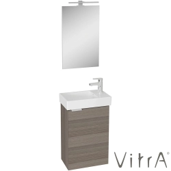 Vitra - Vitra Mia Plus Square Demonte Set, 45 cm, Kapaklı, (Lavabo Dolabı, Aydınlatmalı Ayna), Cordoba