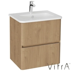 Vitra - Vitra Mia Plus Round Çift Çekmeceli Lavabo Dolabı, 60 cm, Altın Meşe - 69817
