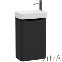 Vitra - Vitra Integra Round Lavabo Dolabı, 45 cm, Kapaklı, Mat Grafit, Sağ