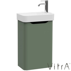 Vitra - Vitra Integra Round Lavabo Dolabı, 45 cm, Kapaklı, Mat Yeşil, Sağ